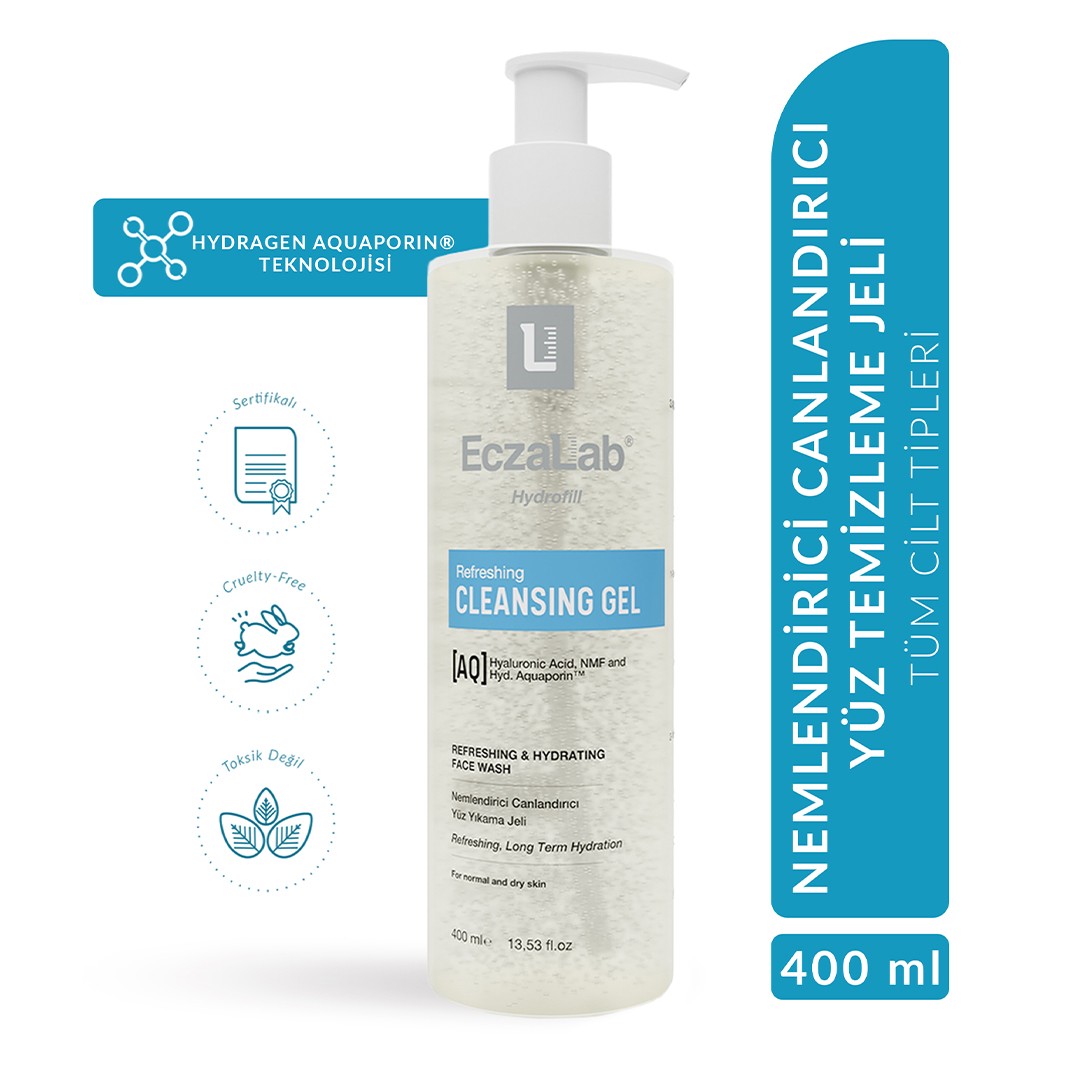 Hydrofill Refreshing Cleansing Gel | Nemlendirici Canlandırıcı Temizleme Jeli | Tüm Cilt Tipleri | 400ML