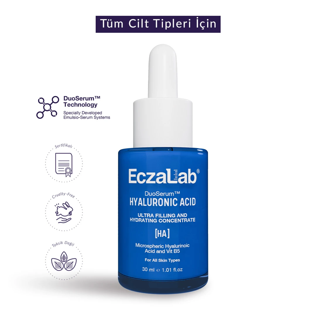Hydrofill Hyaluronik Asit Duoserum 30ml | Yoğun Nemlendirici & Dolgunlaştırıcı Cilt Serumu | B5 Vitaminli