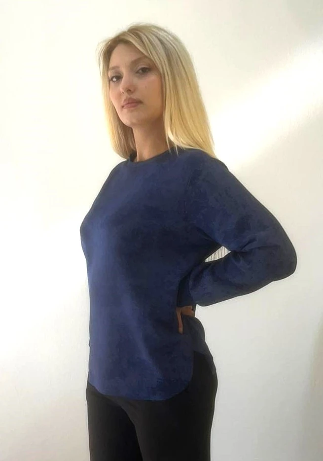 Mavi Uzun Kol Sweatshirt