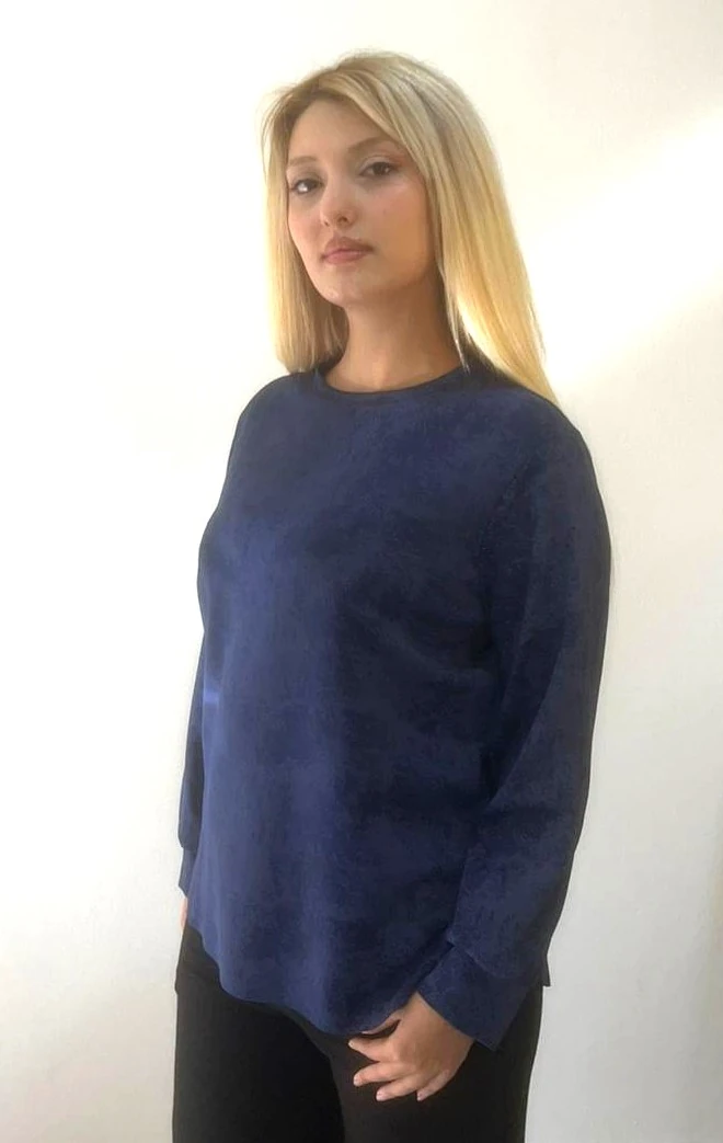 Mavi Uzun Kol Sweatshirt