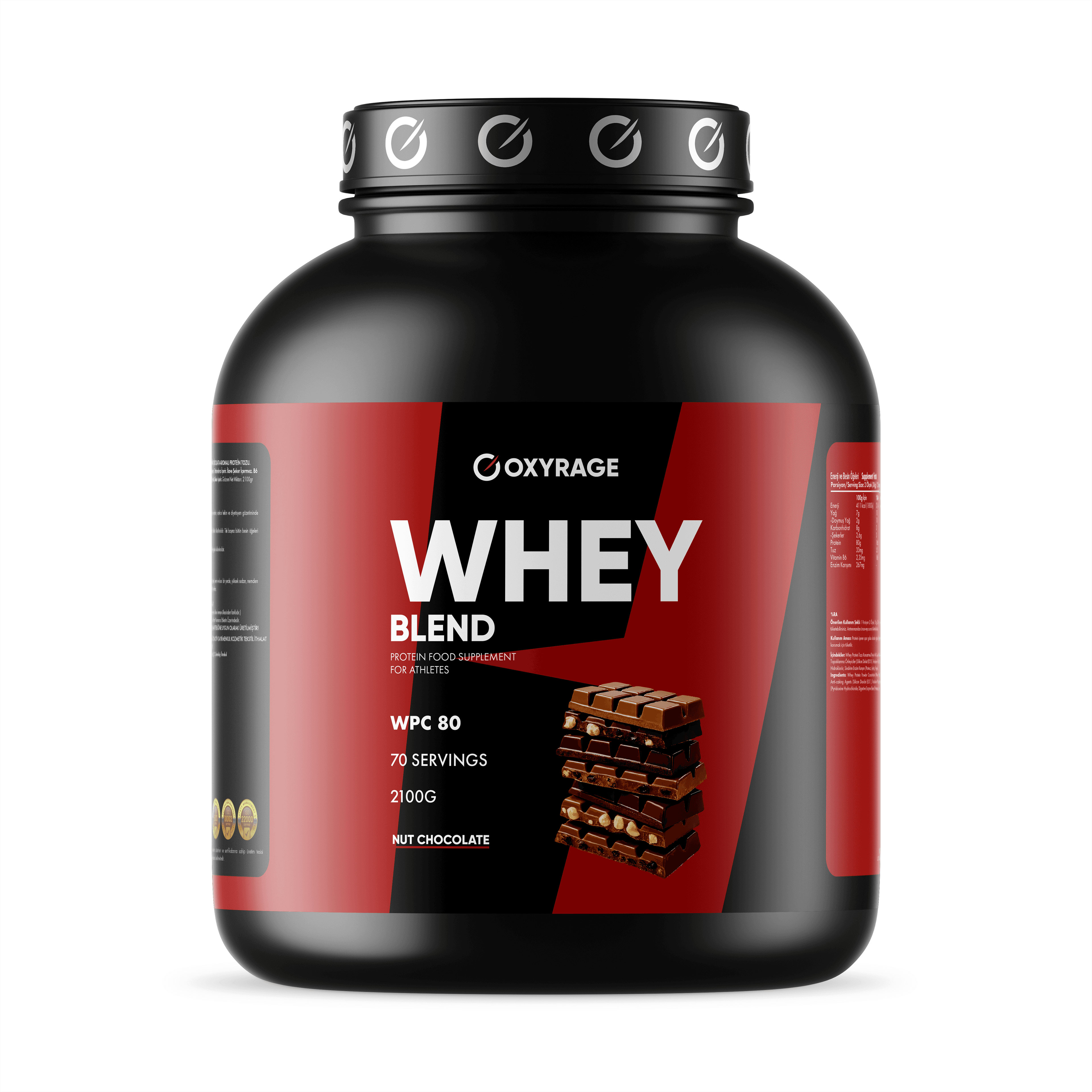 OXYRAGE WHEY FINDIK ÇİKOLATA 2100G