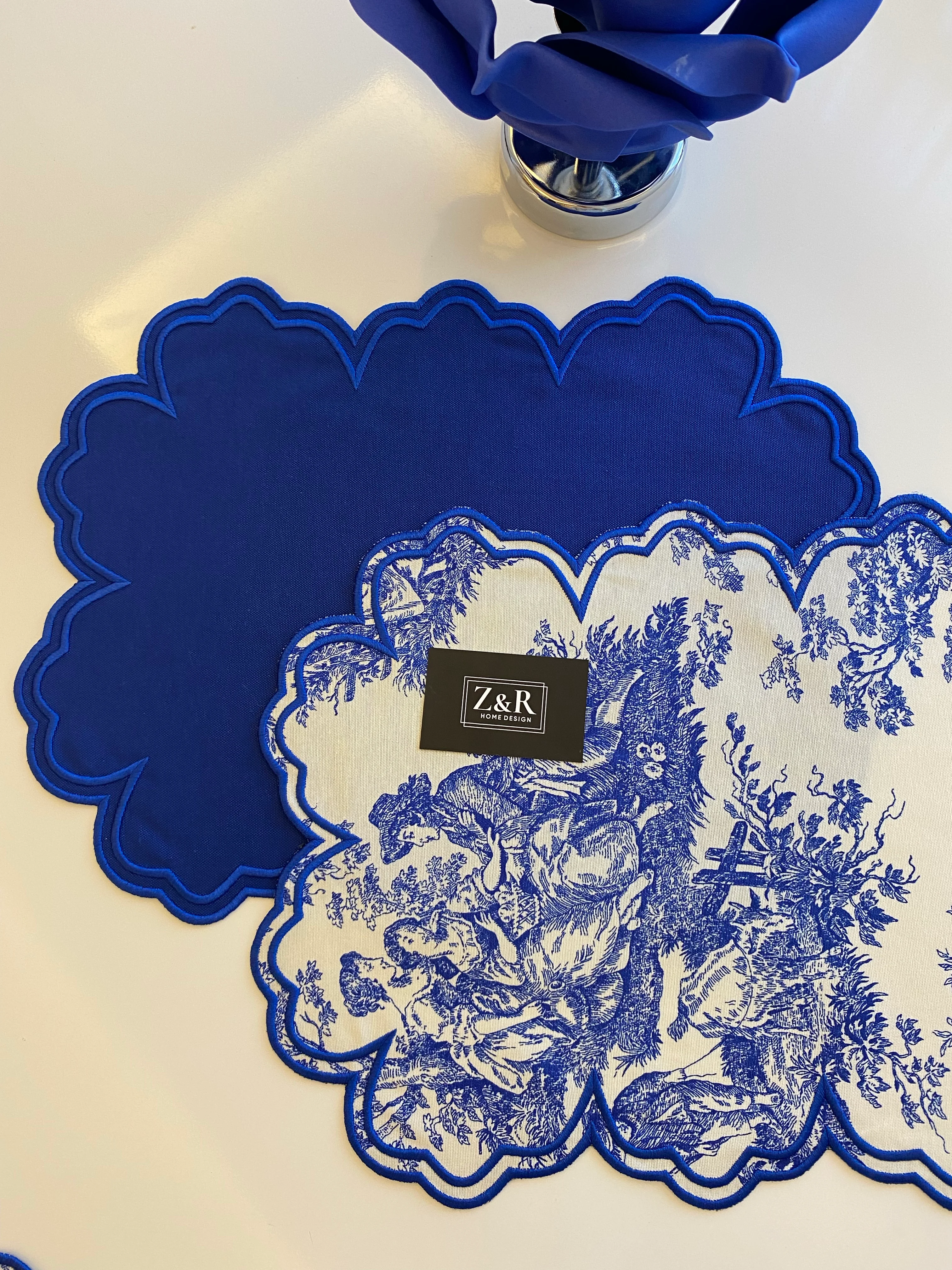 Tolie de Jouy Desenli Amerikan Servis