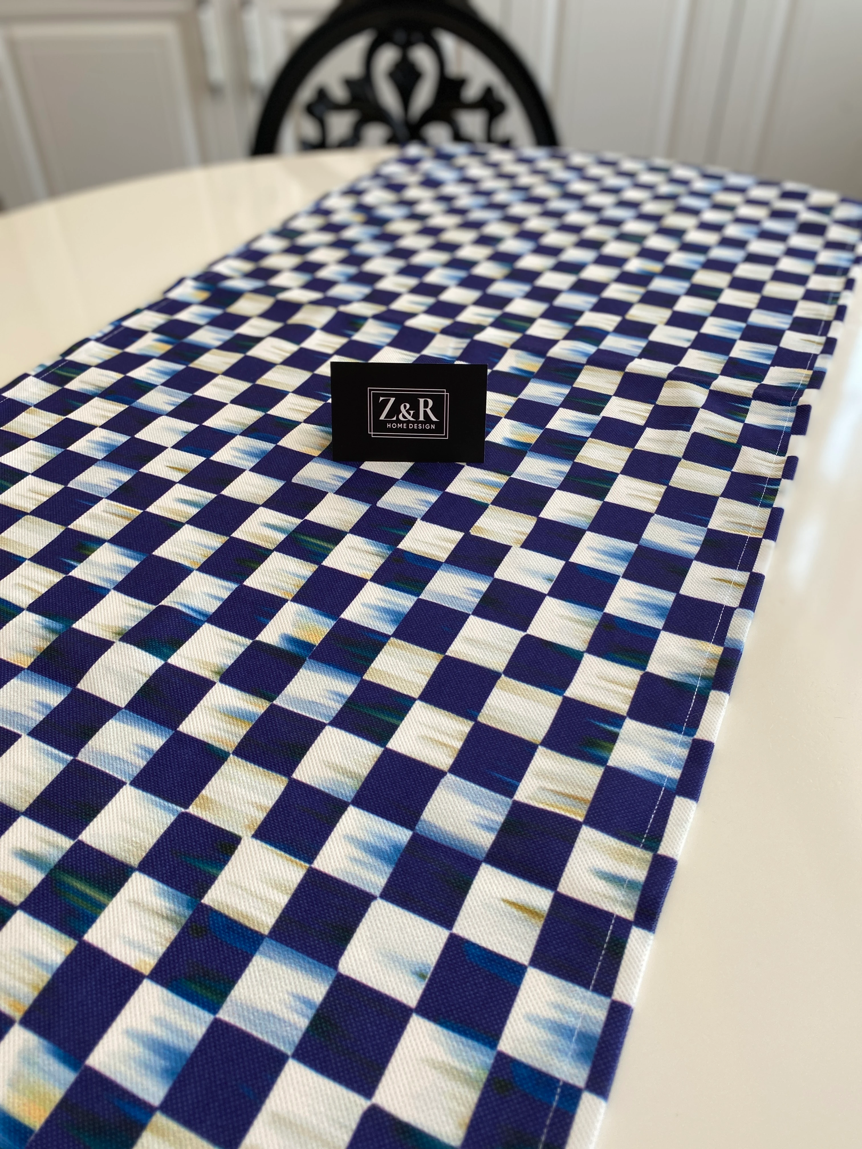 Lacivert Damalı Runner 