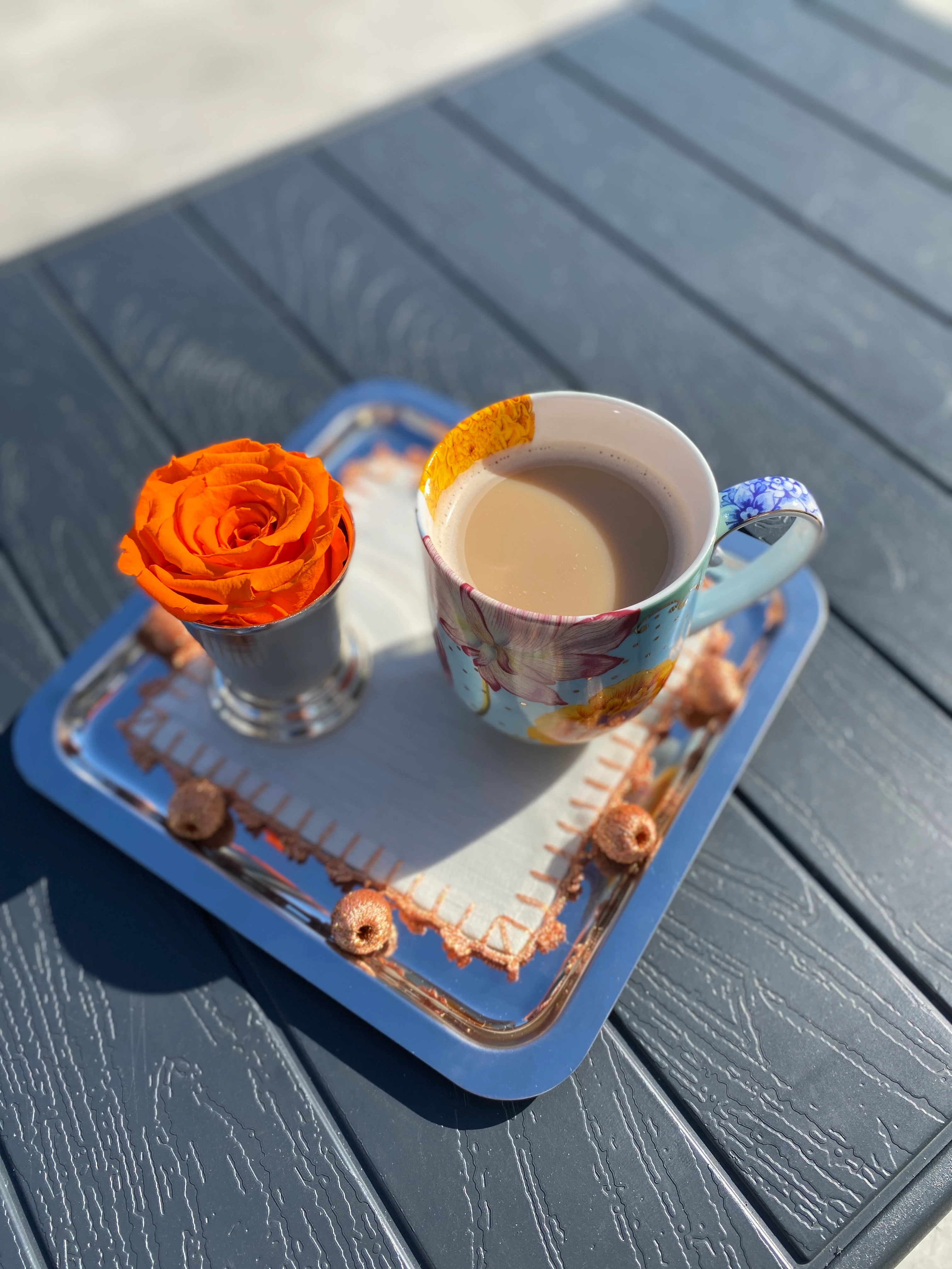 Turuncu  Ponponlu Simli Sunum  Peçetesi