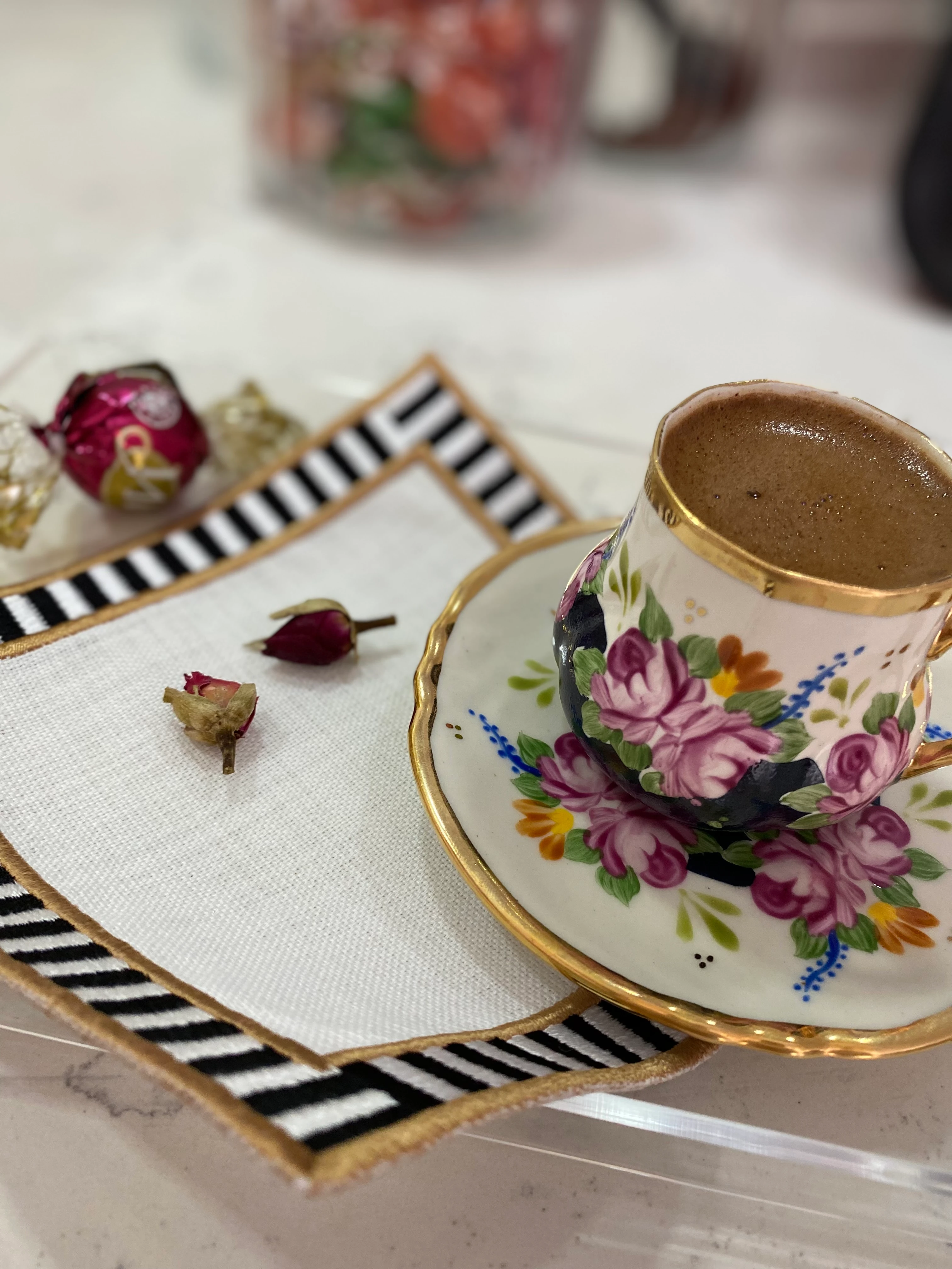 Siyah Çizgili Sunum Peçetesi