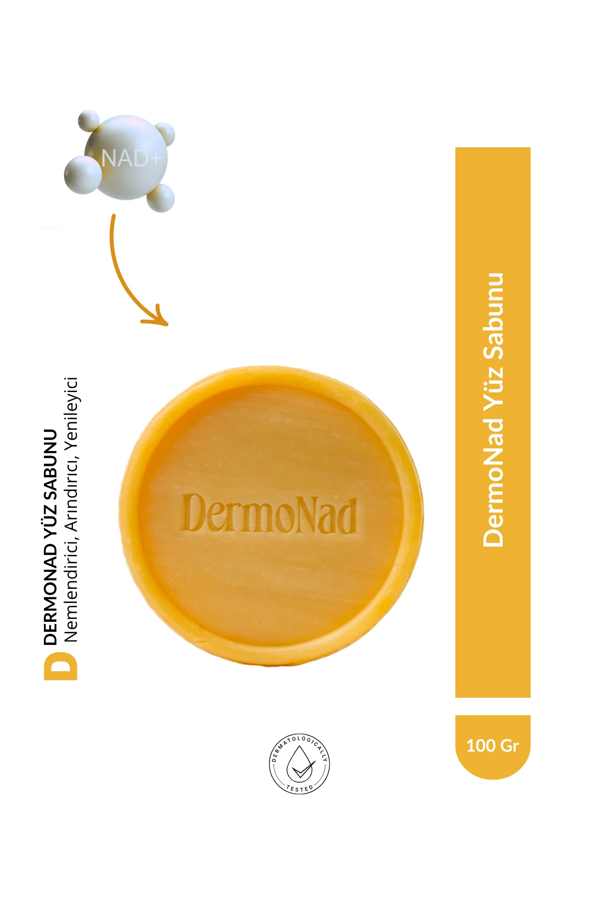 Leke Karşıtı, Aydınlatıcı Yüz Sabunu 100 ML (NAD+, Hyalüronik Asit, Niasinamid, Vitamin E)