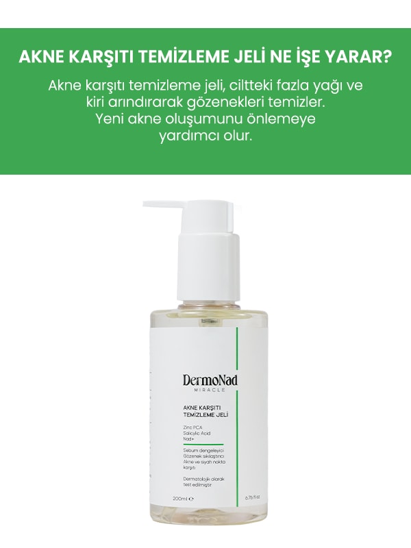 DermoNad Akne Karşıtı Temizleme Jeli 200 ML