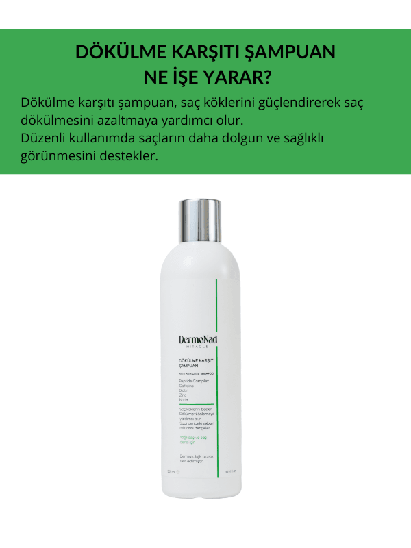 DermoNad Saç Dökülmesine Karşı Şampuan Yağlı (SLS/Praben Free) 300 ML