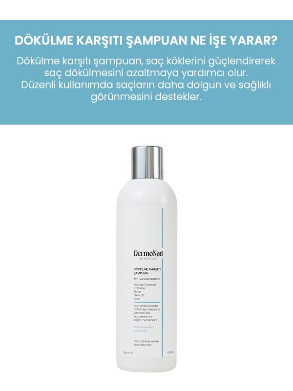 DermoNad Saç Dökülmesine Karşı Şampuan Normal/Kuru (SLS/Paraben Free) 300 ML