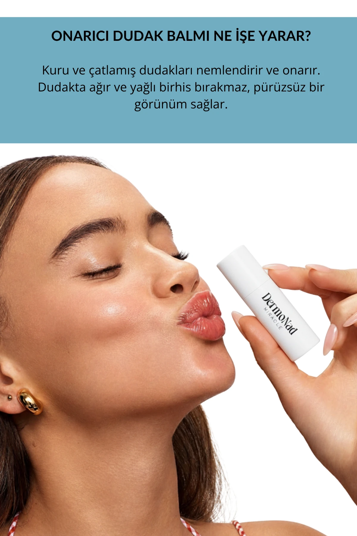 Onarıcı Nemlendirici Dudak Balm 5 mg (She Butter , Vitamin E , Coconut Oil ,Squalene)
