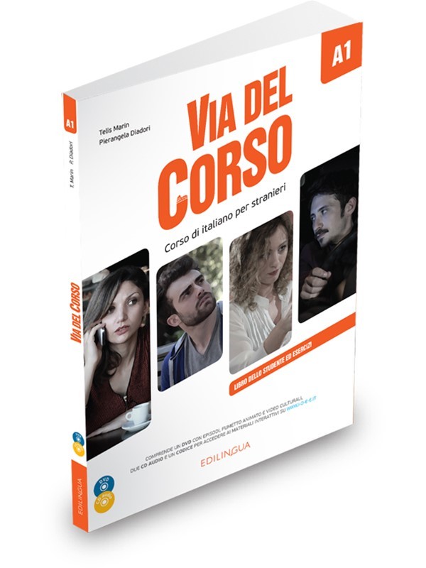 Via del Corso A1 Libro dello studente ed esercizi +2CD audio +DVD