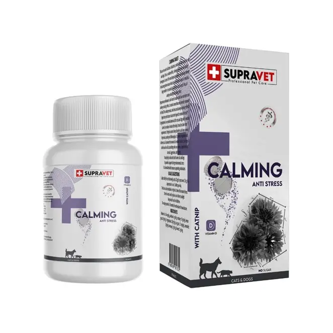 Supravet Kedi ve Köpekler için Sakinleştirici Calming Tablet VİTAMİN D 75 Tablet