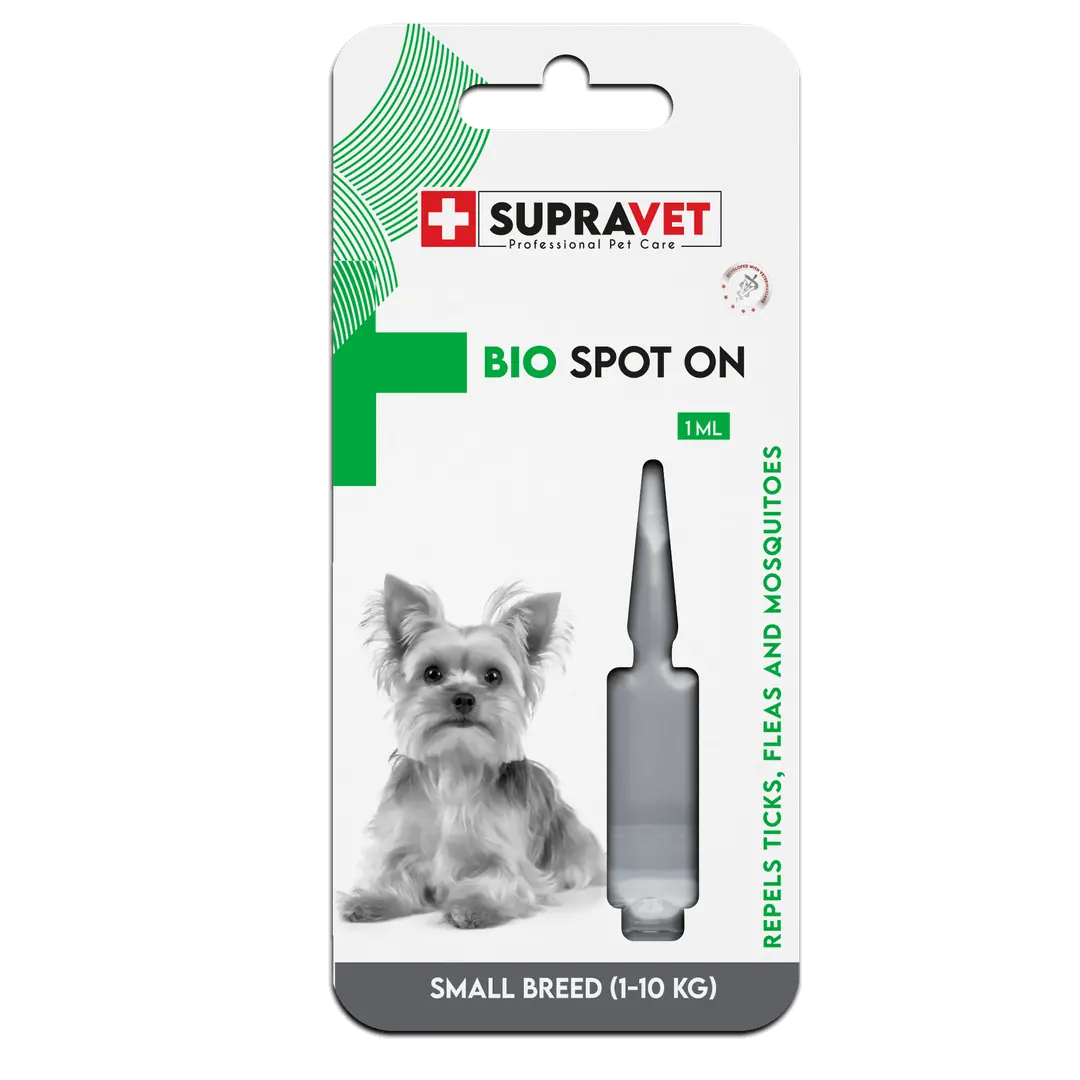Supravet Küçük Irk Köpek Deri Ve Tüy Bakım Ense Yağı Bit Pire Kene Dış Parazit İçin Bitkisel Damla 1 ML 10 Adet