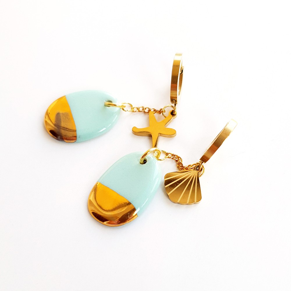 min11 Mint Sea Earrings