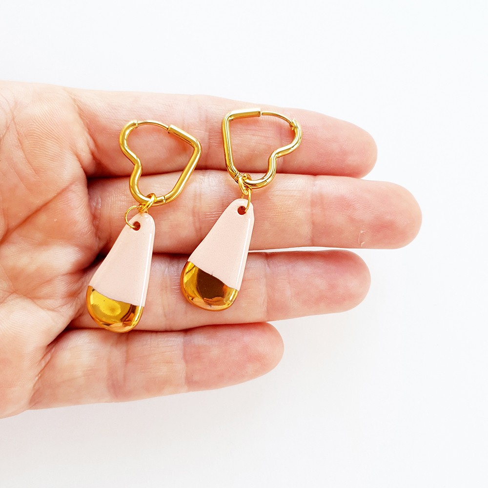 min12 Pink Heart Earrings