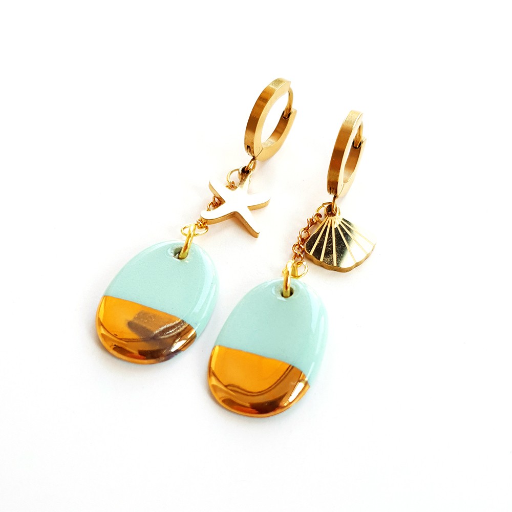 min11 Mint Sea Earrings