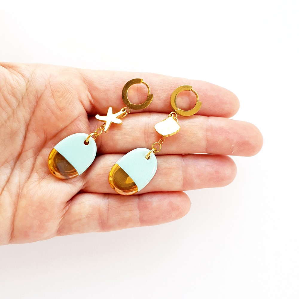 min11 Mint Sea Earrings