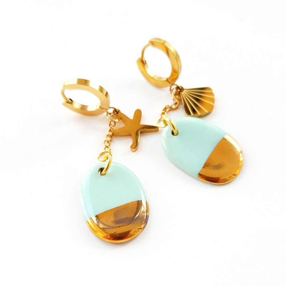 min11 Mint Sea Earrings