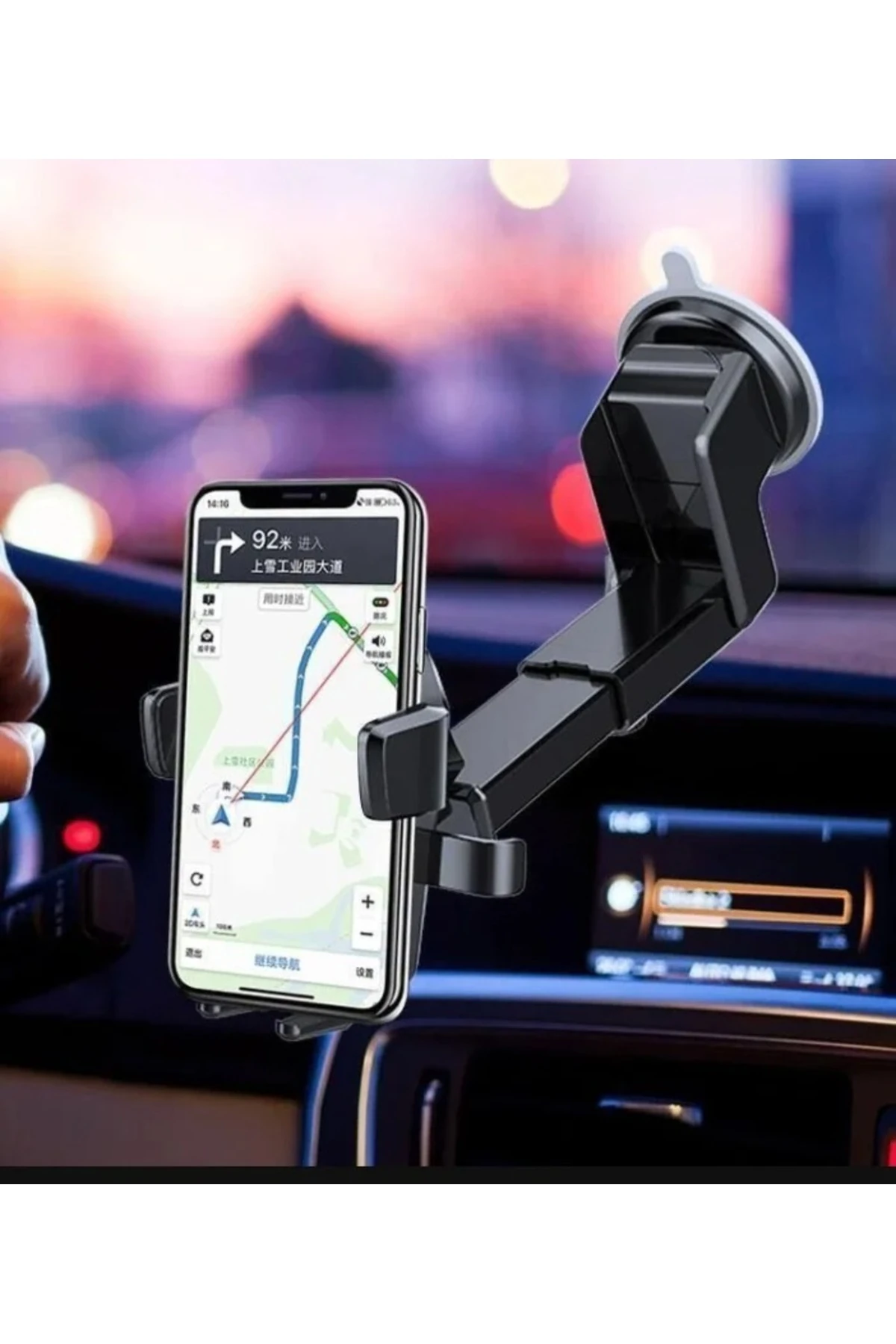 Ayarlanabilir Vantuzlu Telefon Tutucu Araç İçi Cam ve Torpido Uyumlu