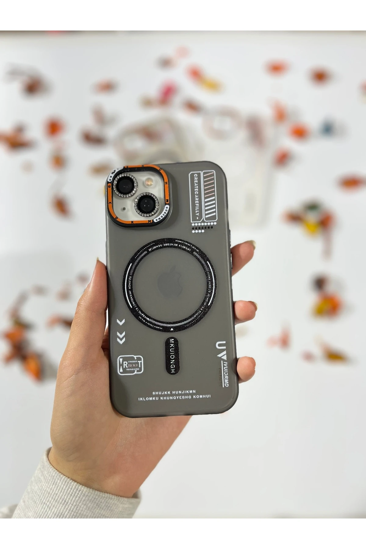 MagForce iPhone 14 Pro Max Uyumlu MagSafe Özellikli Desenli Kılıf