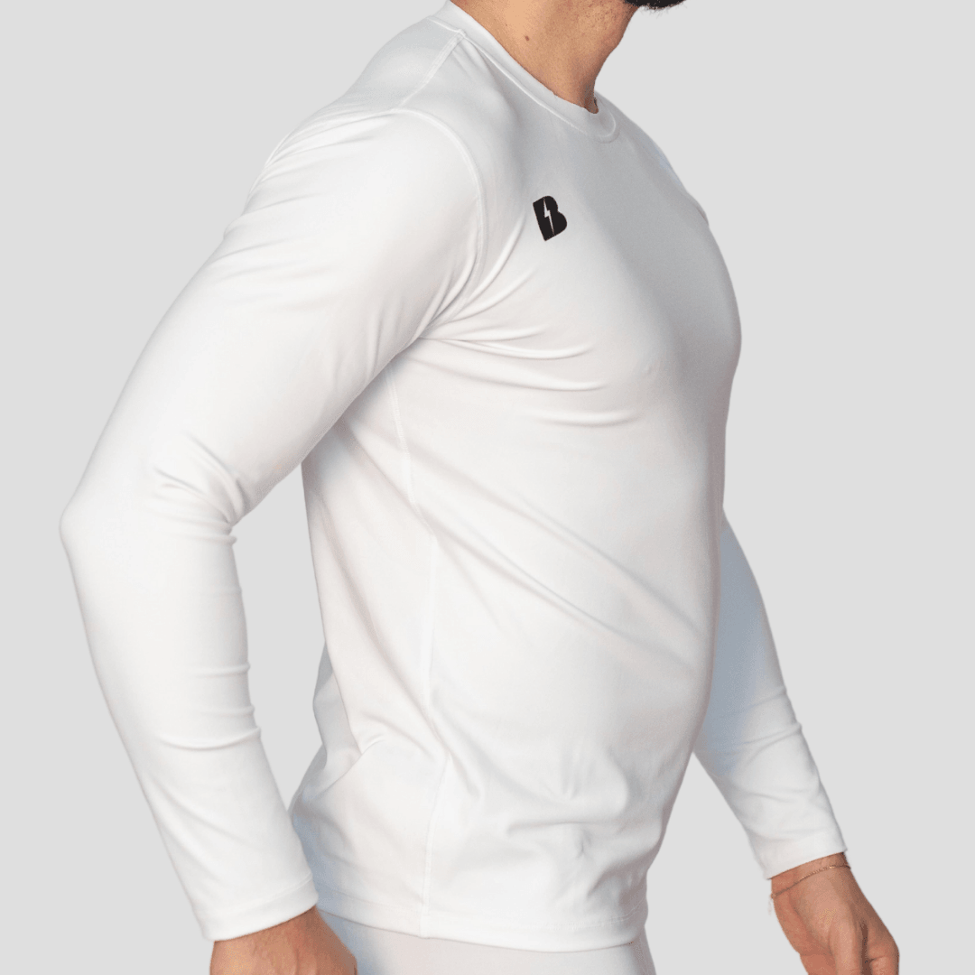 Çocuk  Performans Compression Beyaz Uzun Kollu Üst