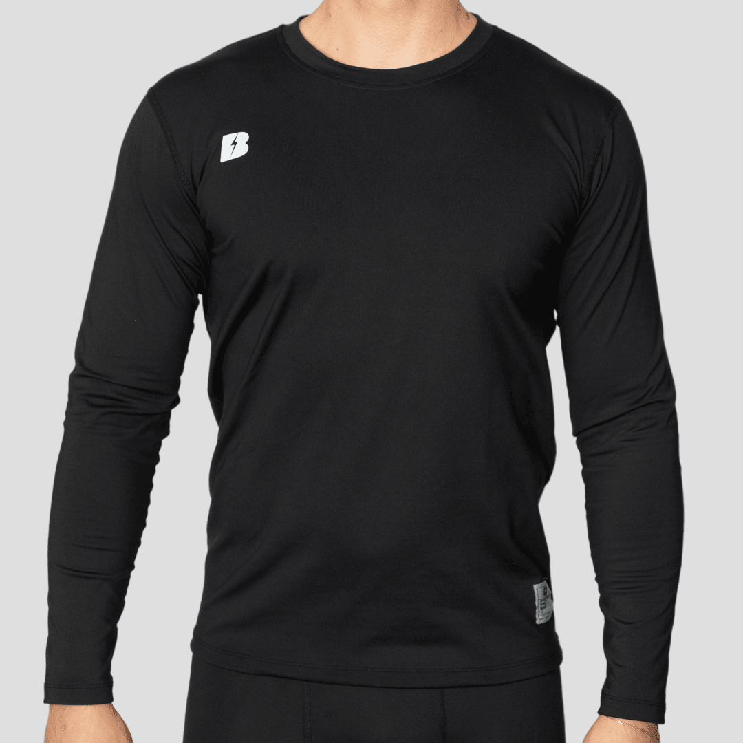 Çocuk Performans Compression Siyah Uzun Kollu Üst