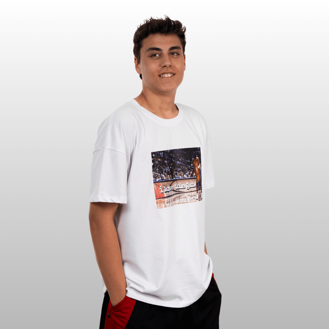 Oversize The Greatest "I Love This Game" Tişört