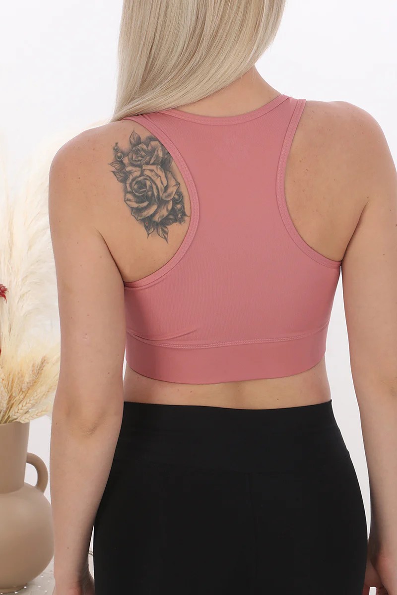 Çıkarılabilir Pedli Günlük Spor Crop Sütyen