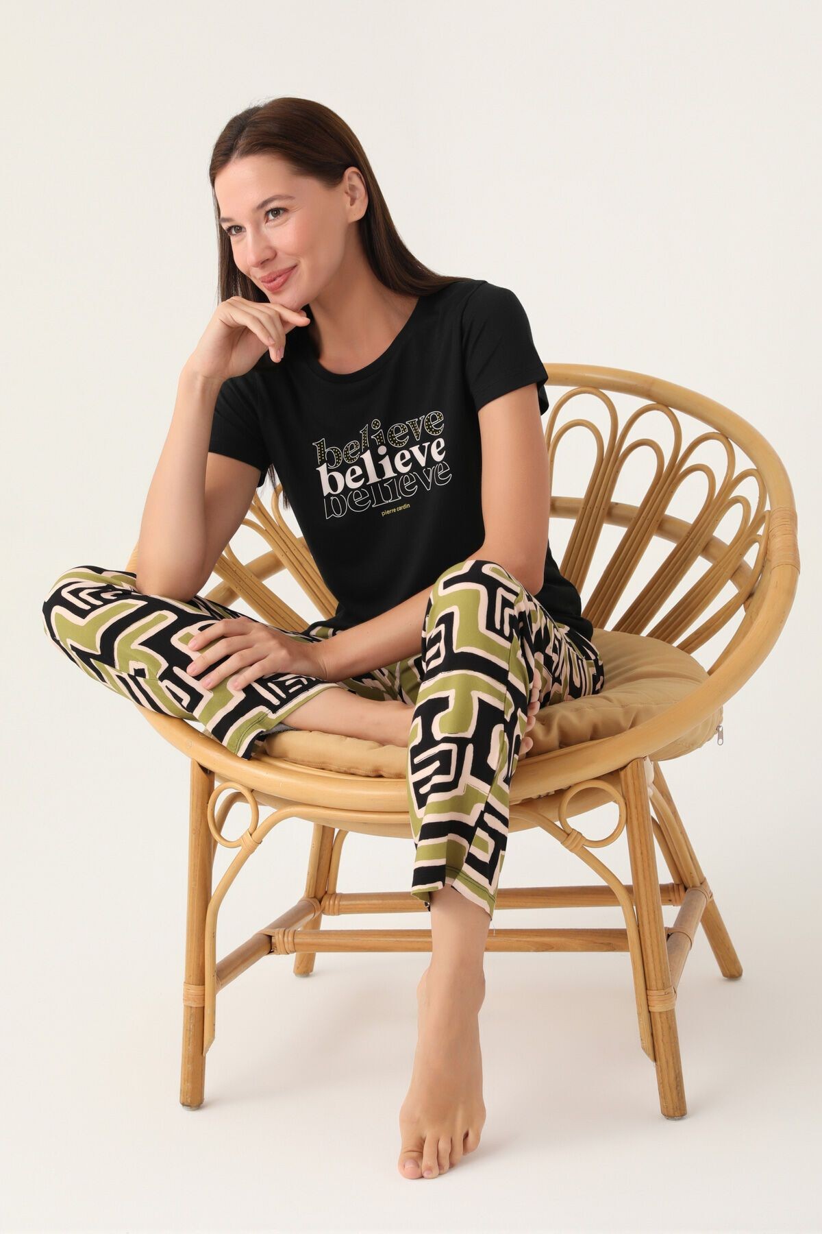 Believe Kadın Kısa Kol Pijama Takımı