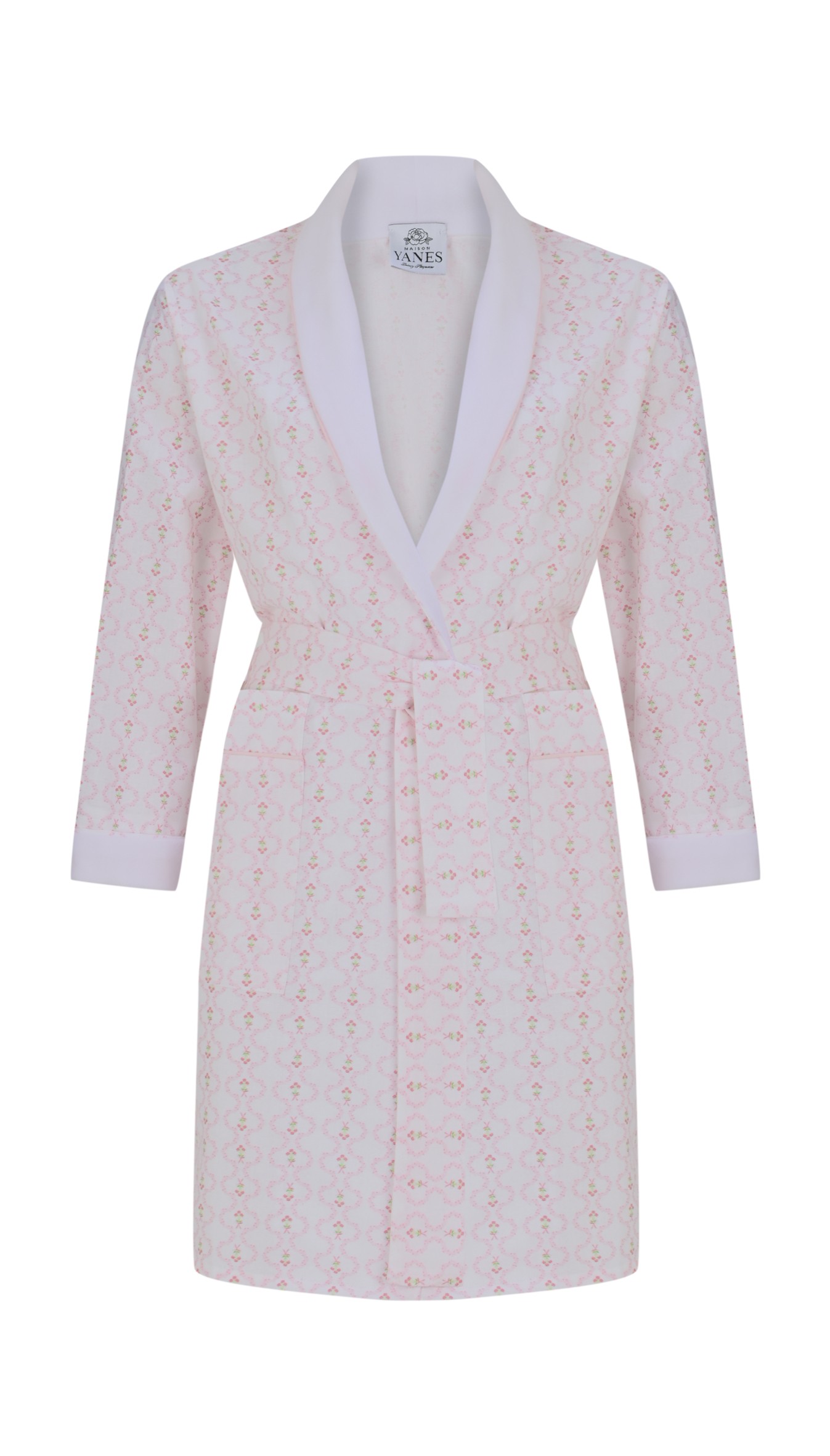 Peony Linen Pink Pocket Dressing Gown