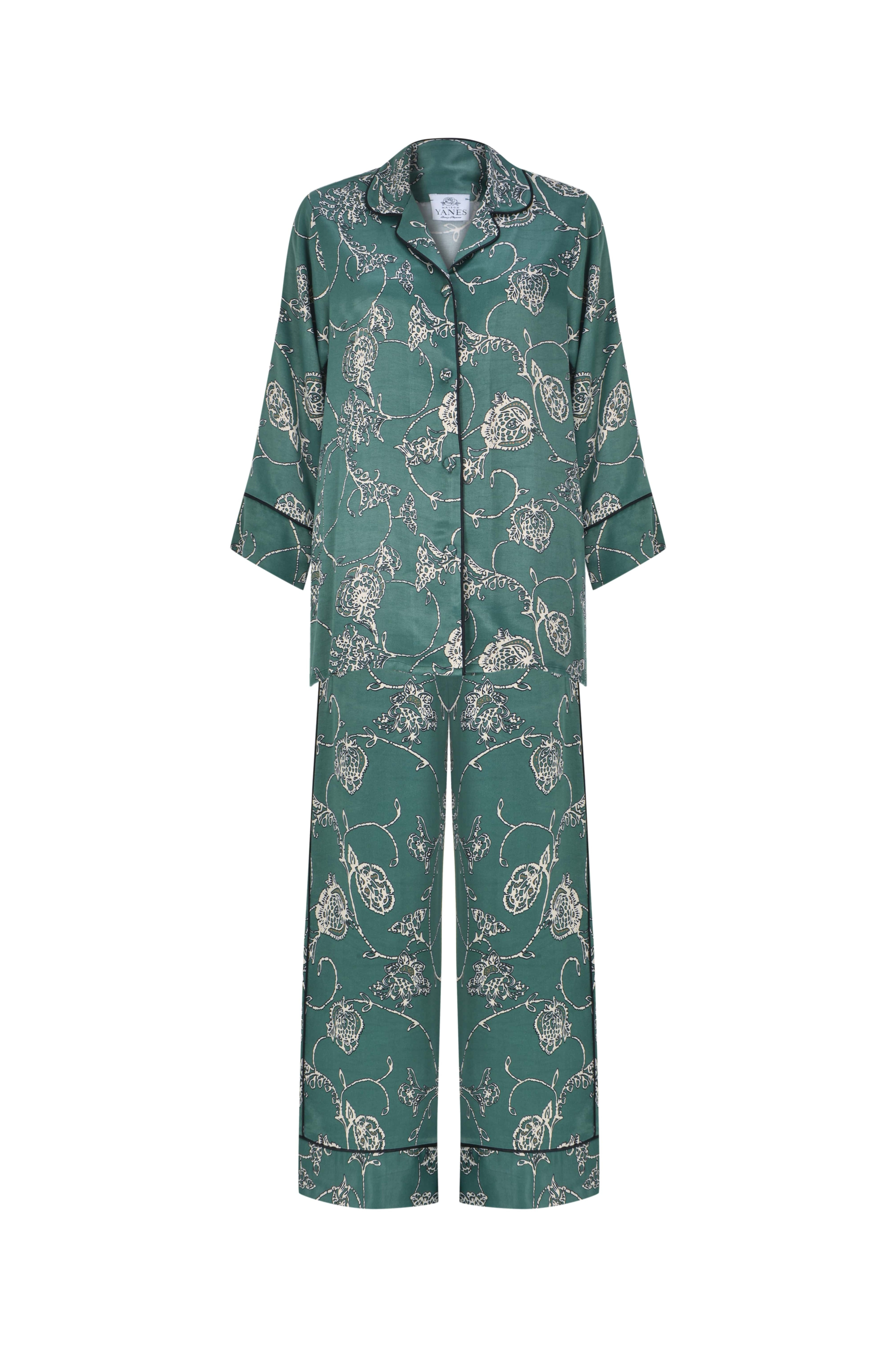 Jane Vegan Satin Palazzo Pajama Set