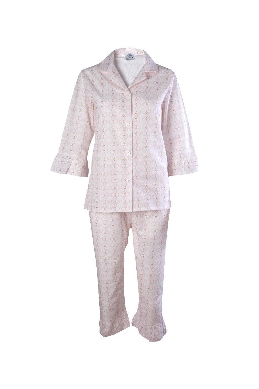 Peony Fırfırlı Uzun Kadın Pijama Takımı