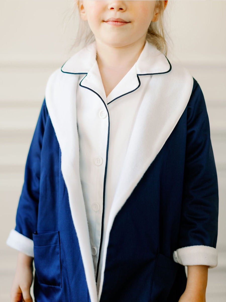 Royal Blue Robe Kids Dressing Gown