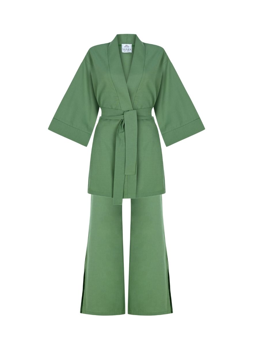 Bella Keten Kimono Takım