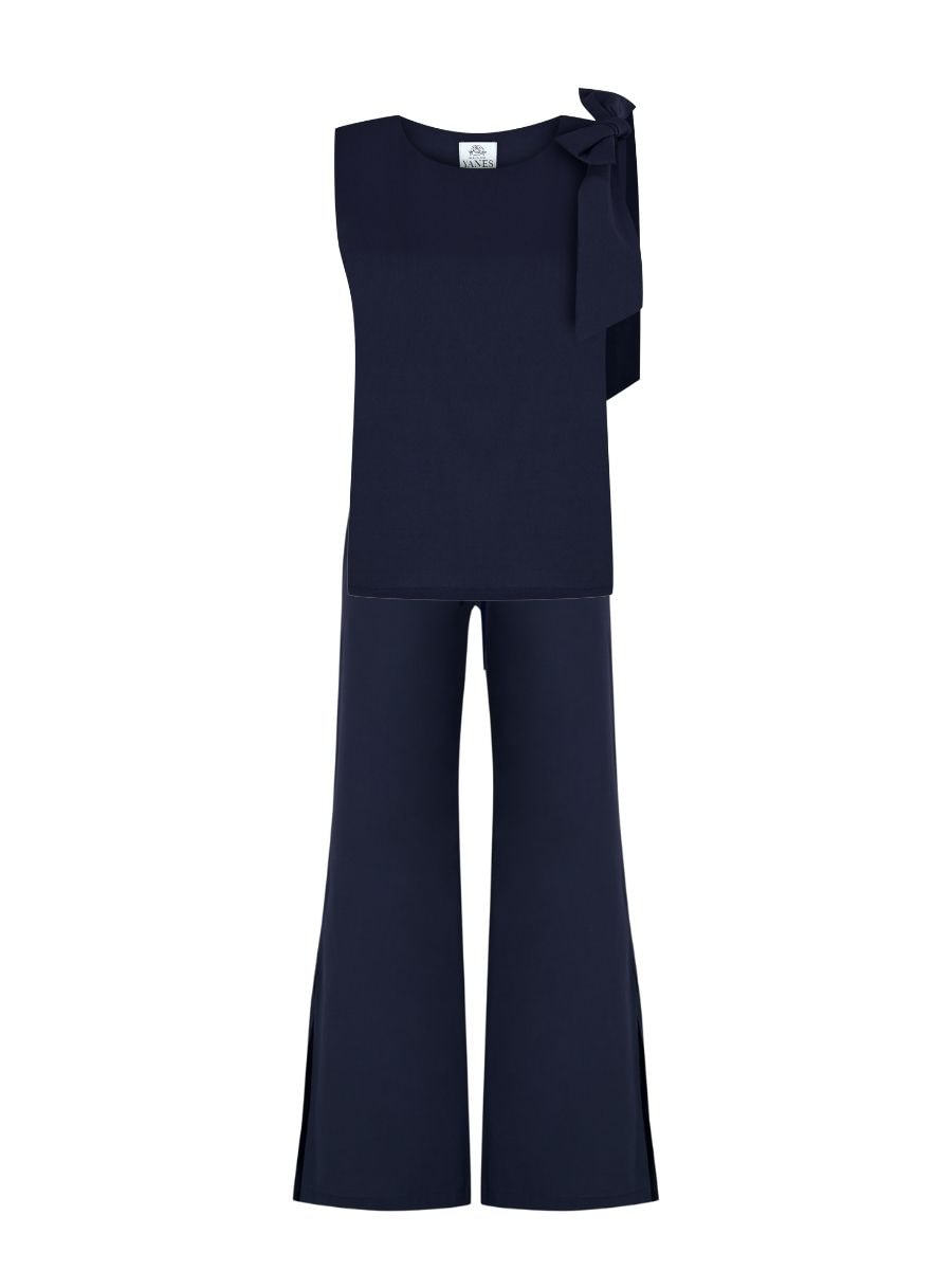 Kelly Keten Bluz Pantolon Takım