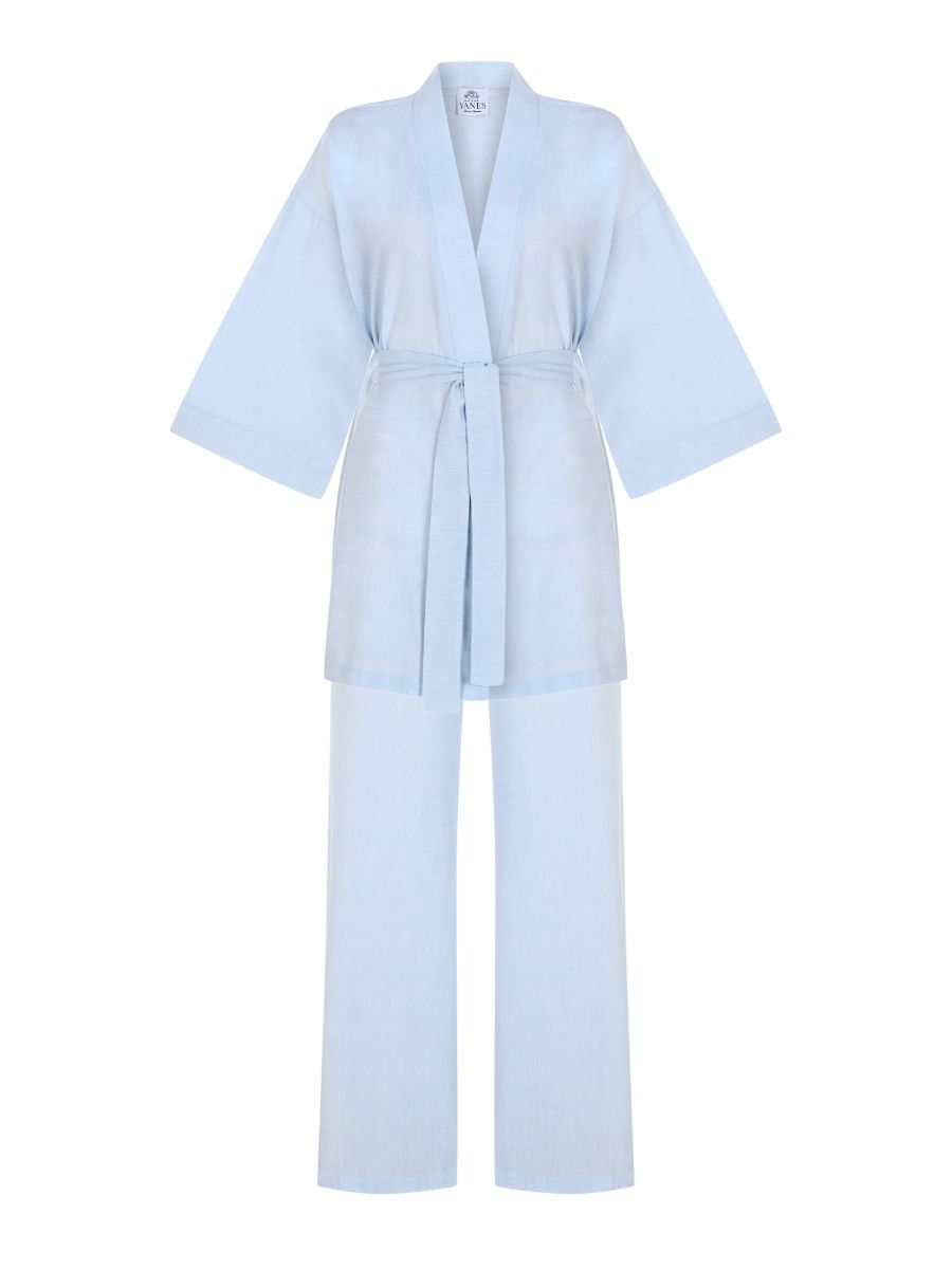 Cara Keten Kimono Takım