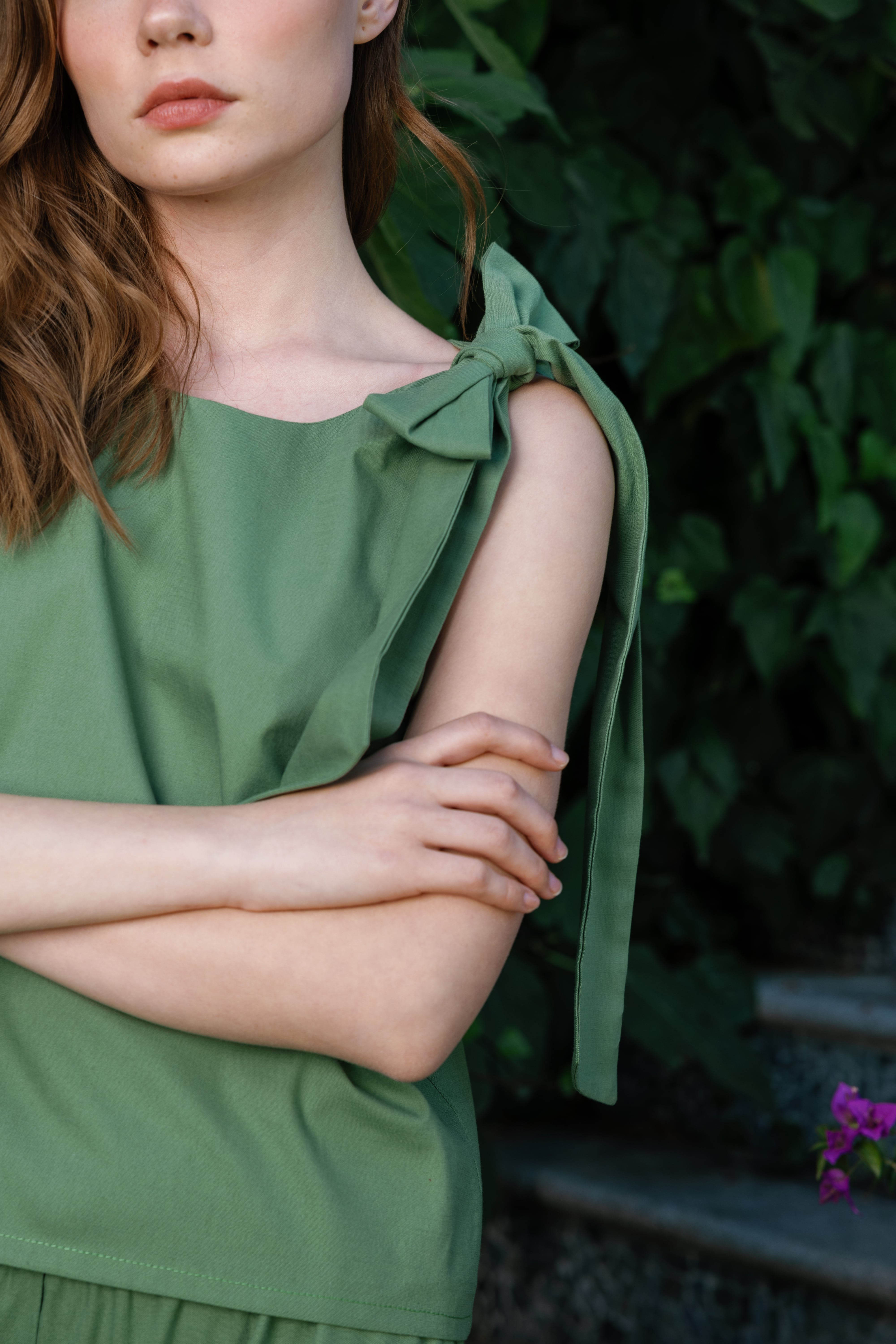 Bella Keten Bluz Pantolon Takım