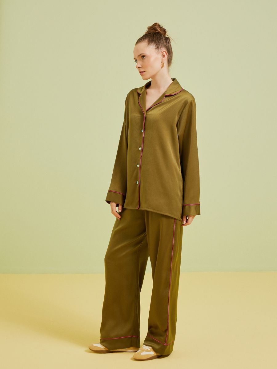 Olive Pijama Takımı