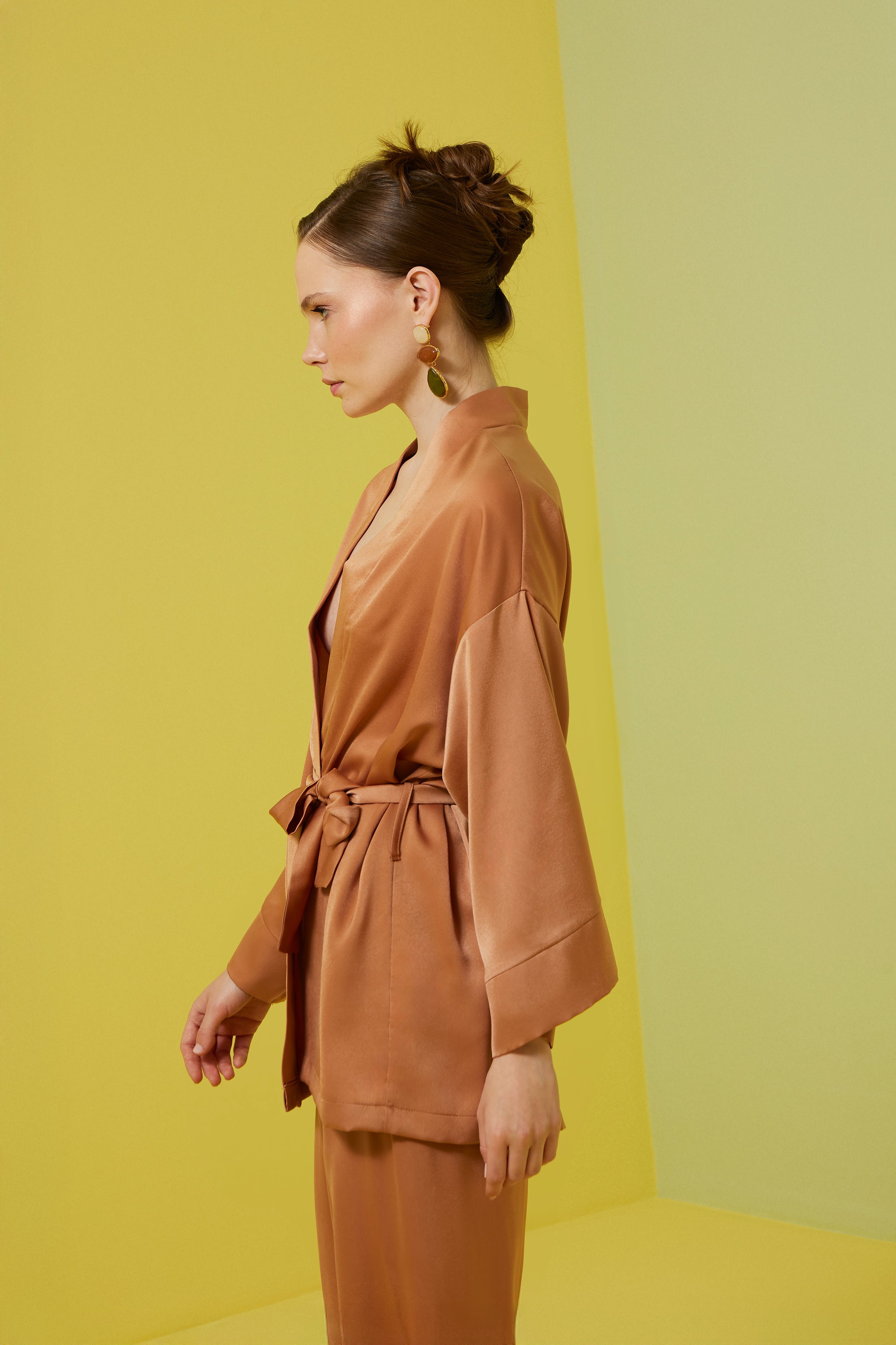 Terra Cotta Kısa  Kimono
