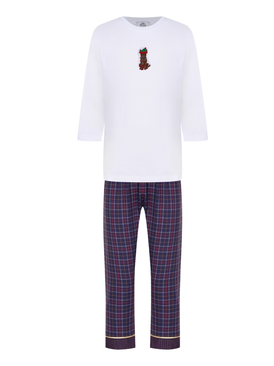 Tartan Children's  T-shirt Pajama Set and Robe