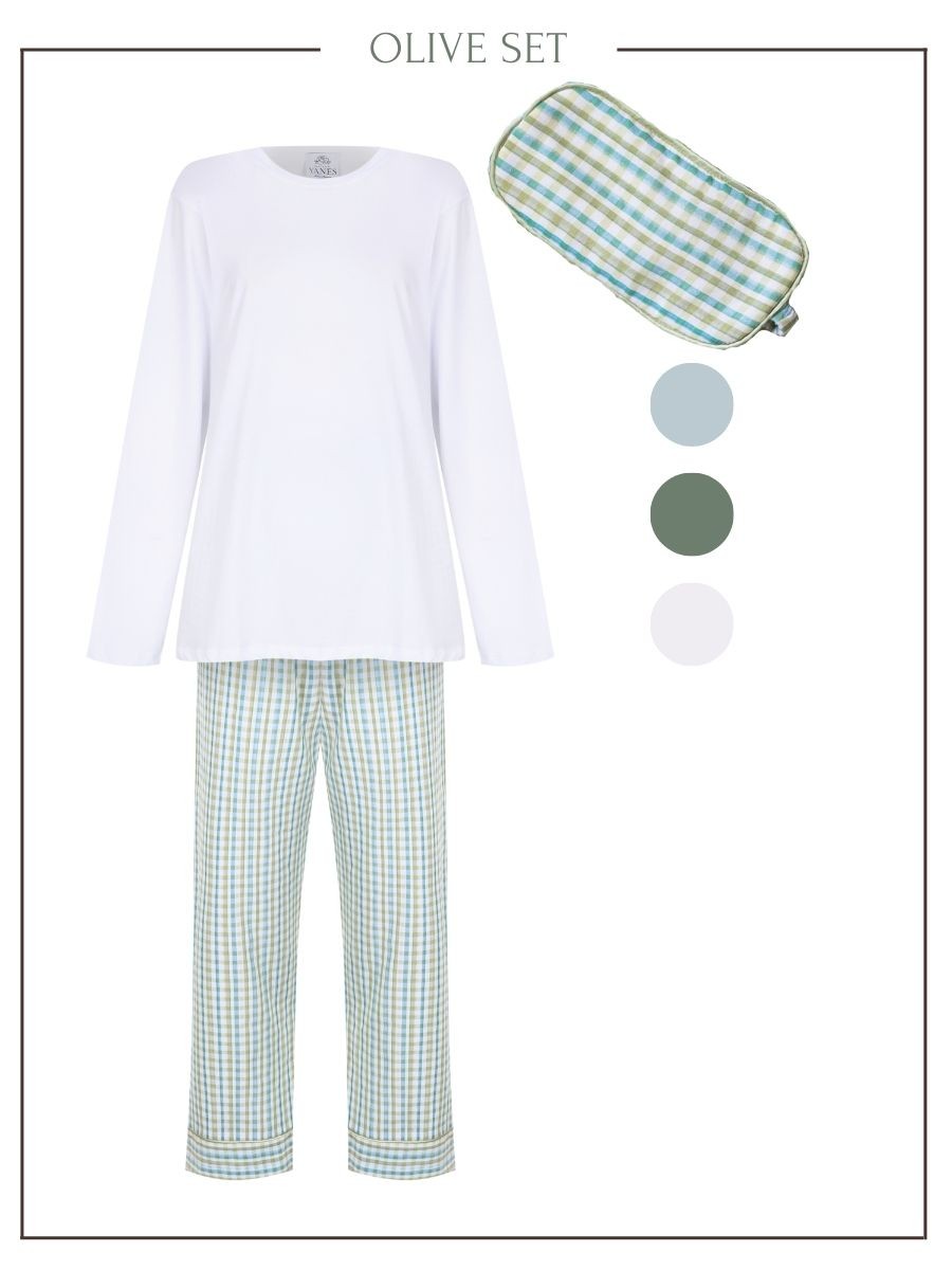 Louis Men's T-shirt Pajama Set with Eye Mask