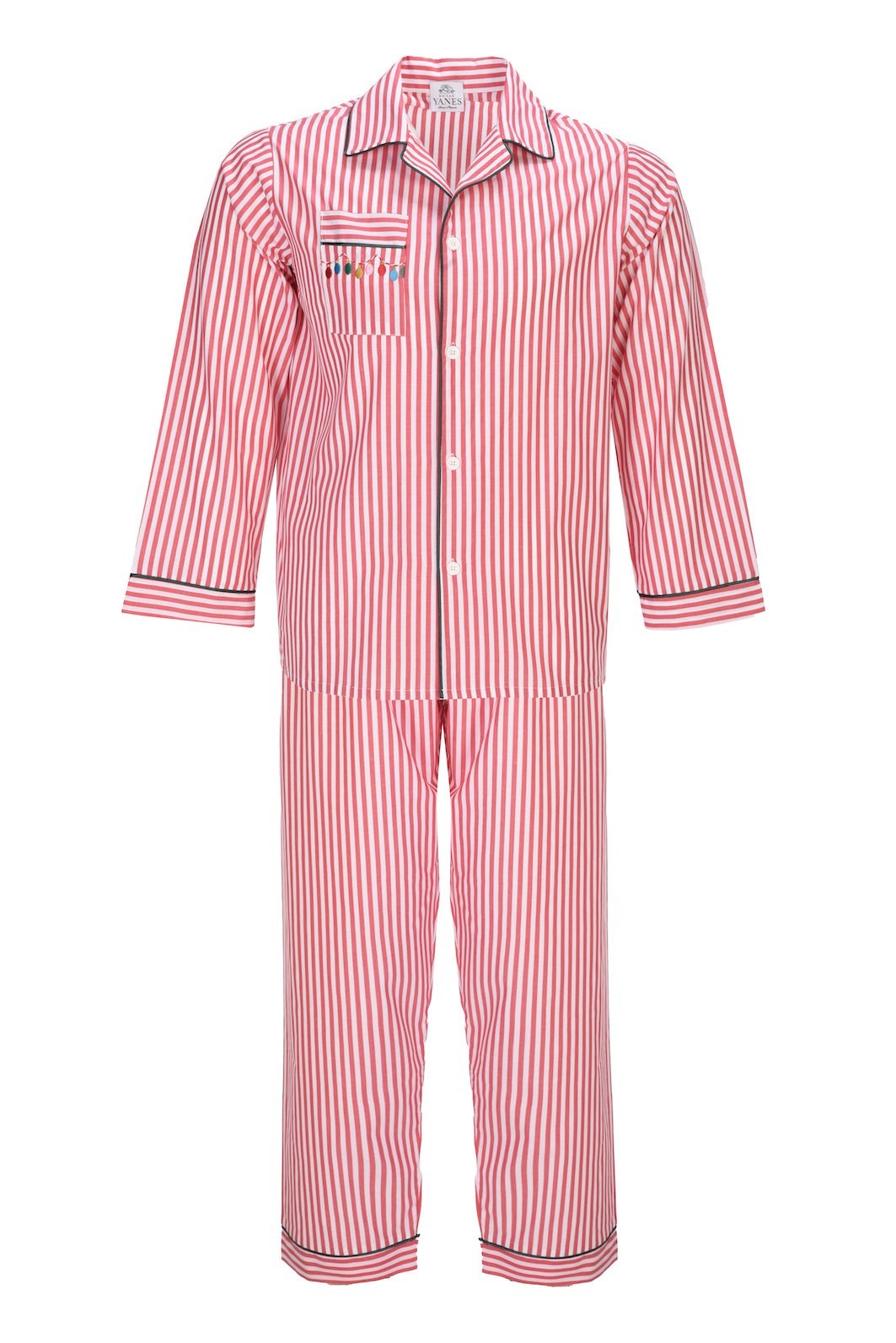 Red Striped Men's Pajamas Set