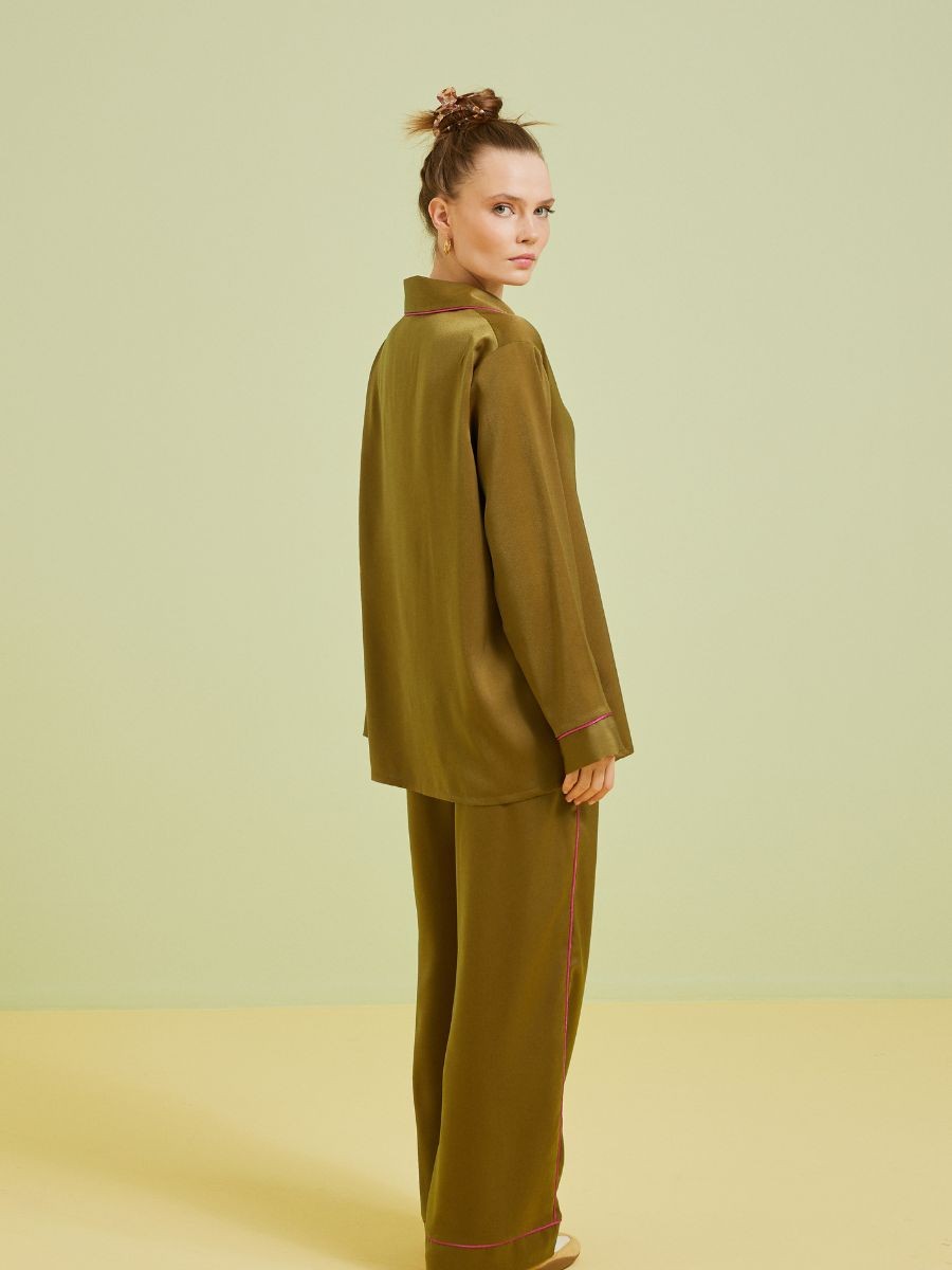 Olive Pijama Takımı
