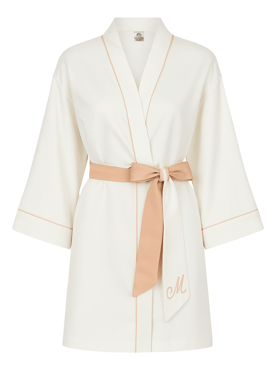 "Mom & Bride to be" Collection Navy Blue Bias Kimono