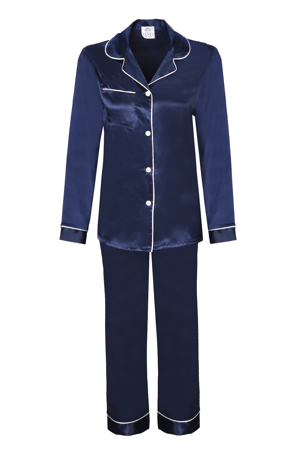 "Mom & Bride to be" Collection Satin Navy Blue Pajama Set