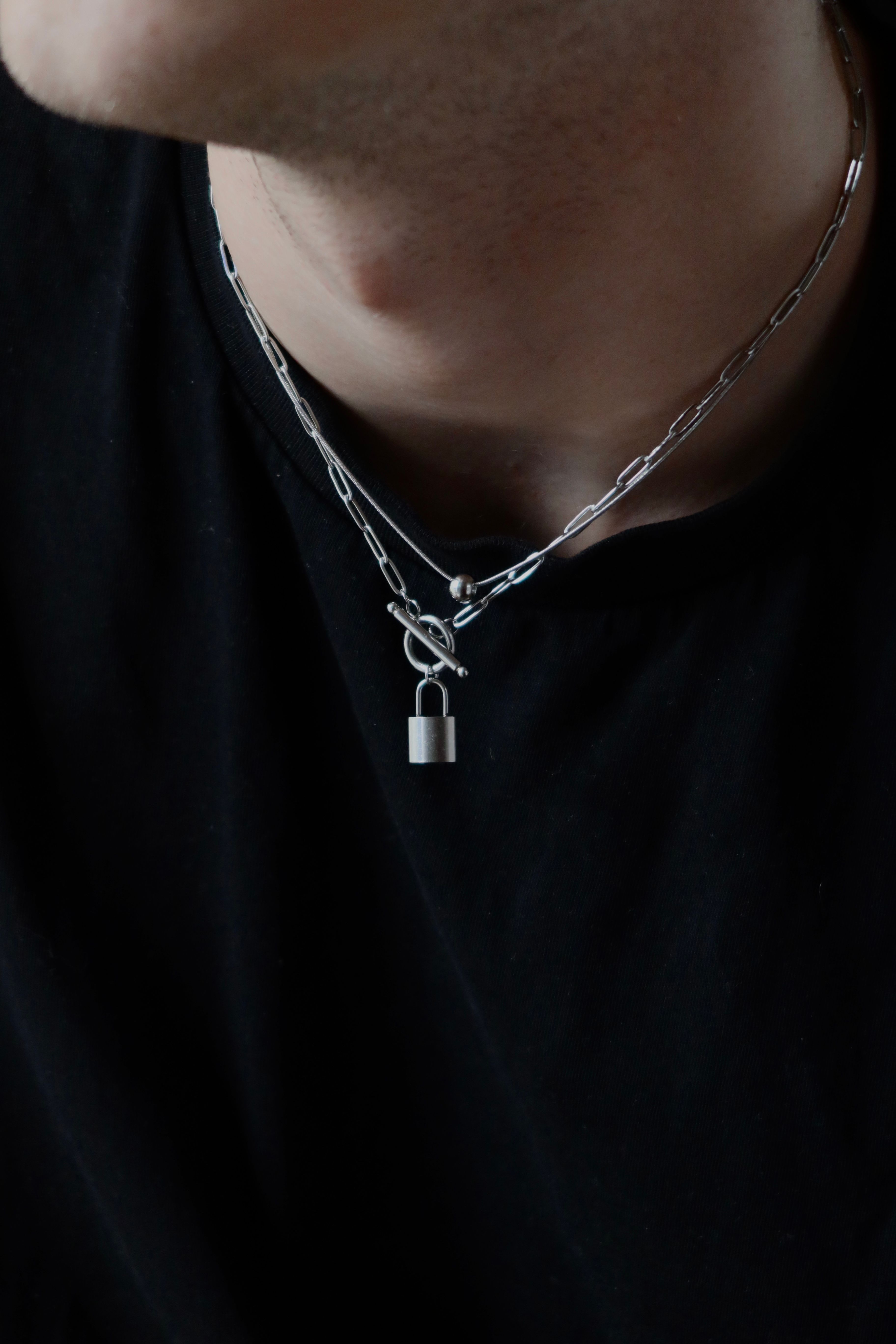 Silver Lock Necklace