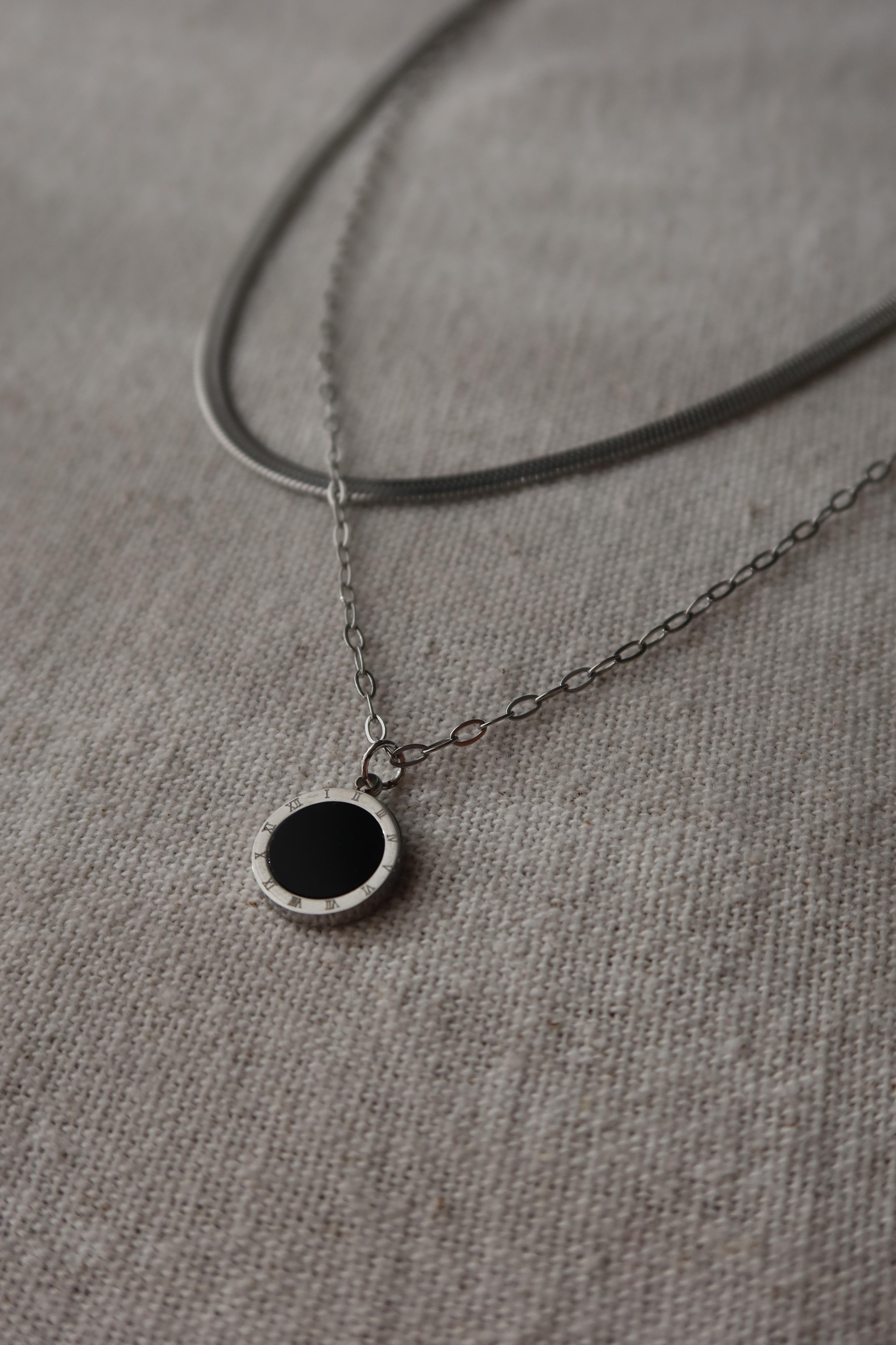 K.D Black Stone Necklace 