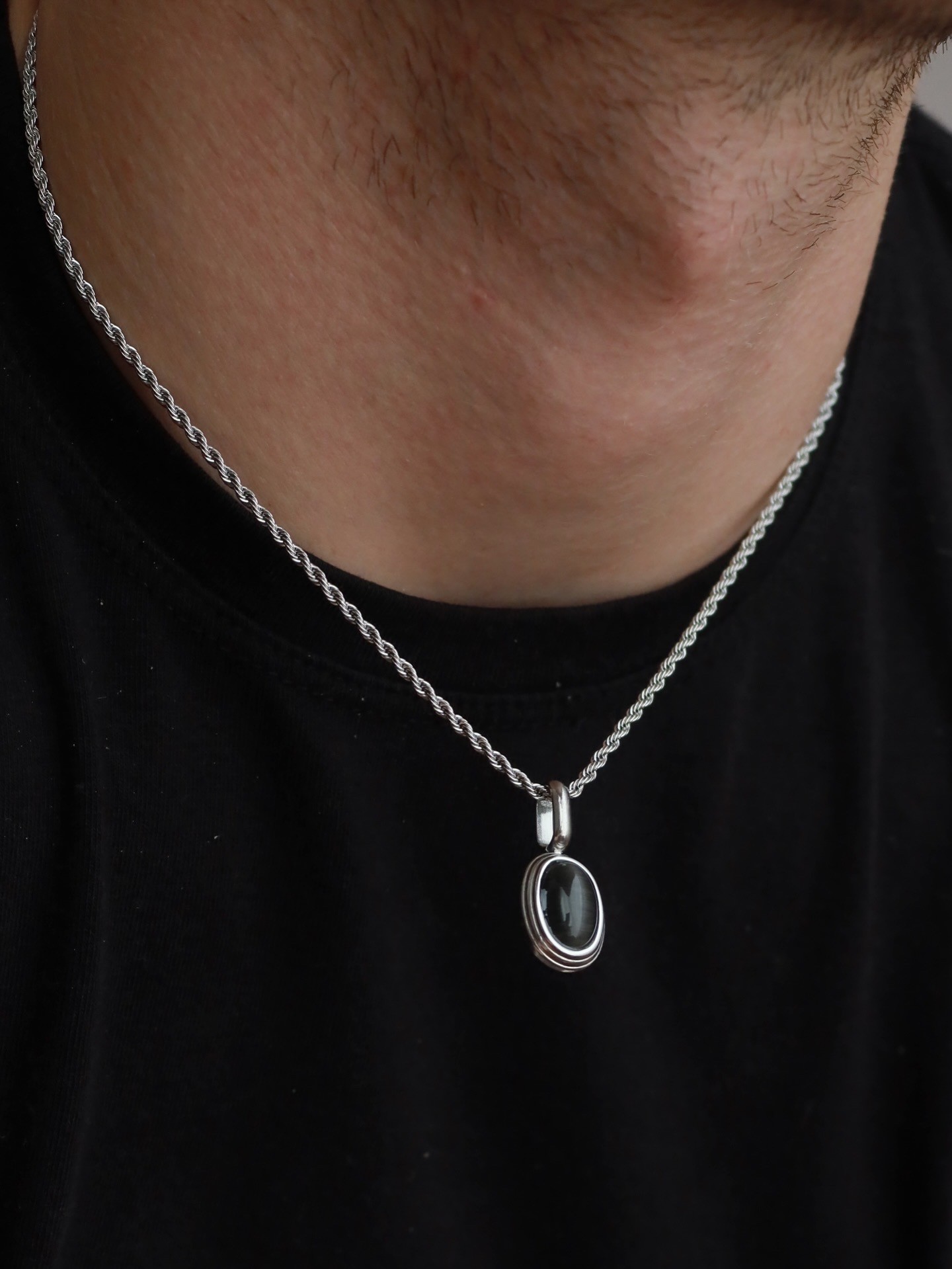 Black Stone S. Vintage Necklace
