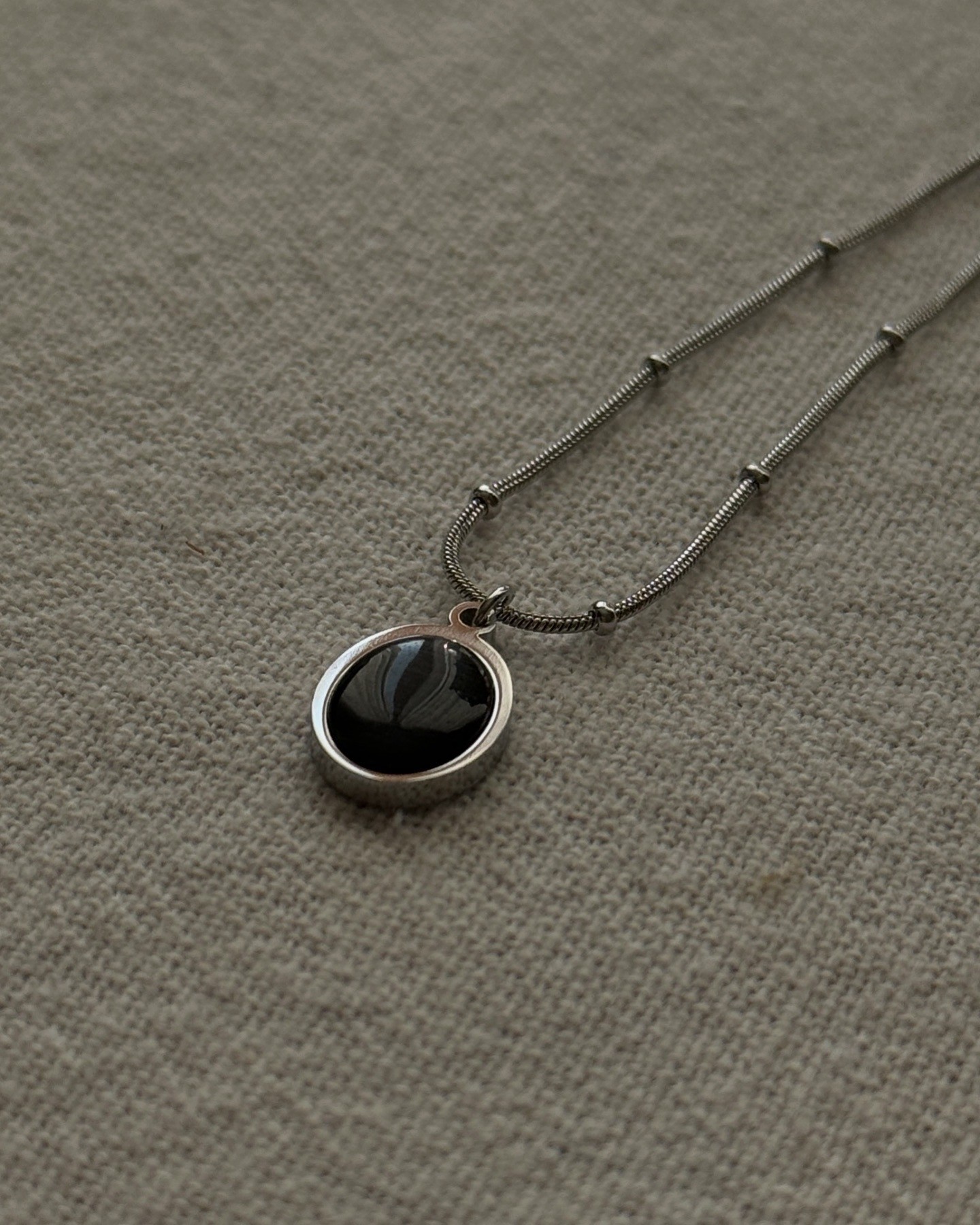 Black Stone Vintage Necklace