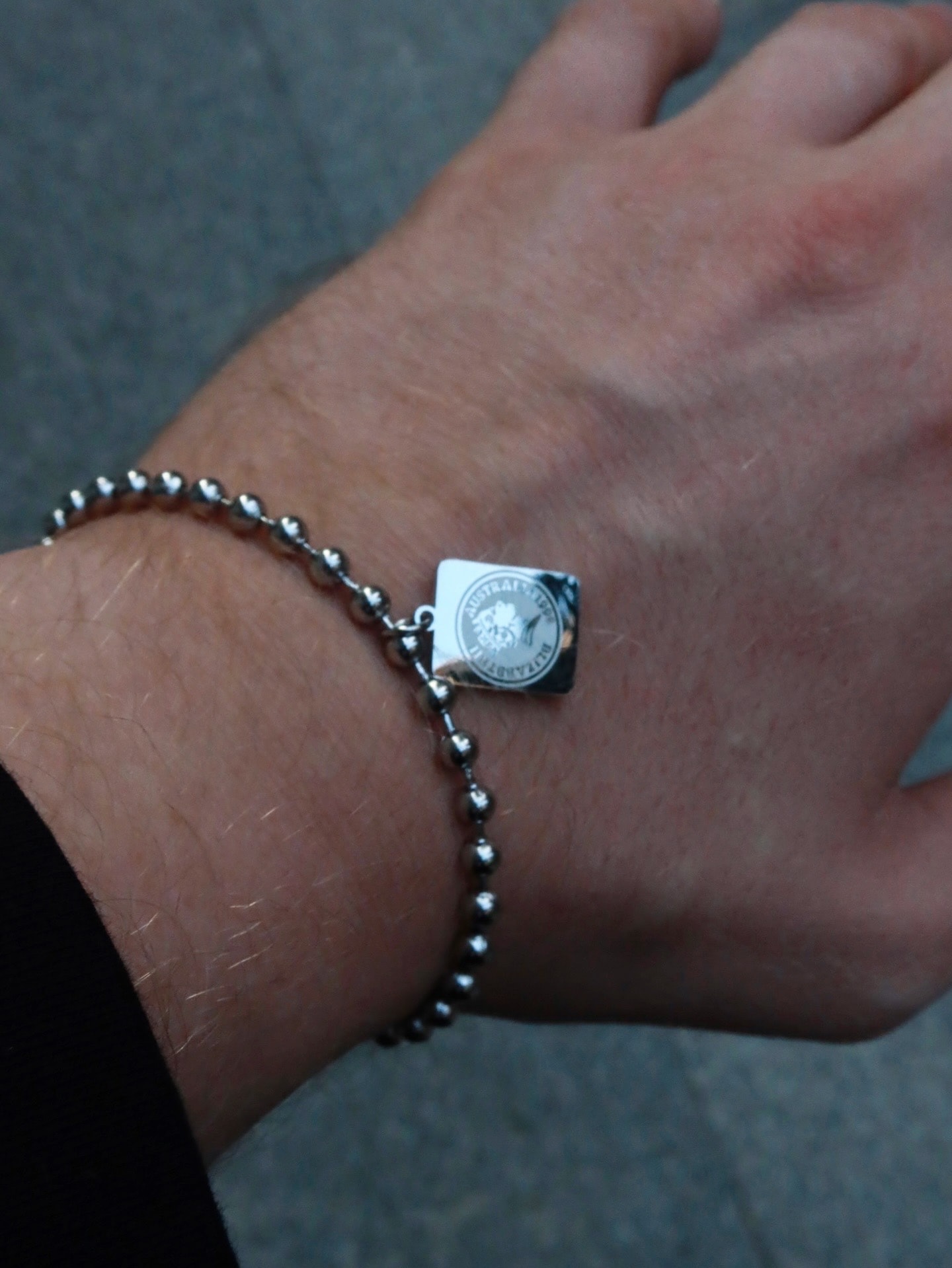 Ball Chain Square Elizabeth Bracelet